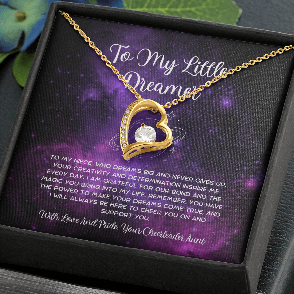 To My Little Dreamer - From Aunt to Niece Forever Love Necklace